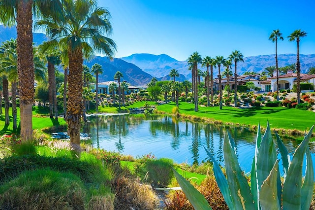 view of water feature featuring a mountain view