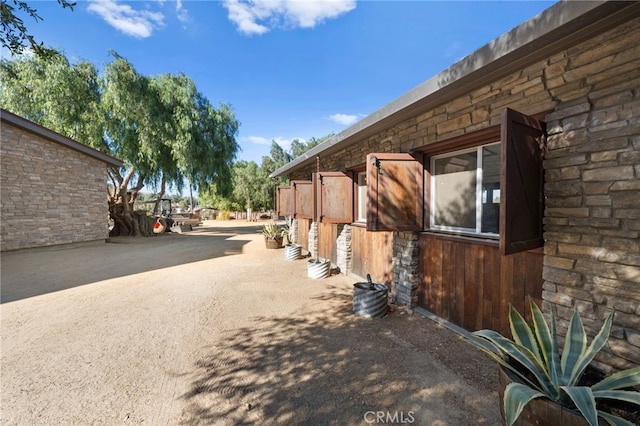 view of horse barn