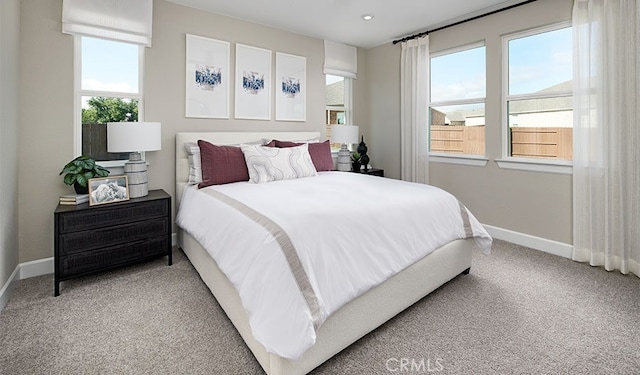 view of carpeted bedroom