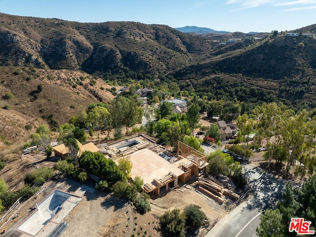 aerial view featuring a mountain view