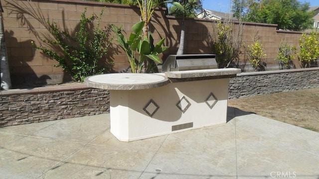 view of patio featuring area for grilling