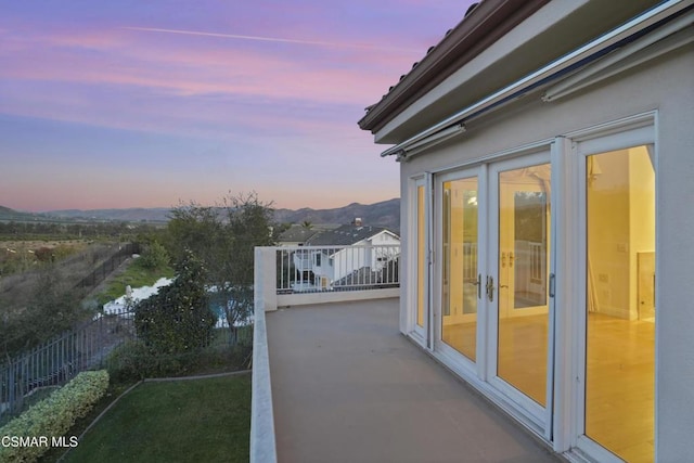 exterior space with a mountain view