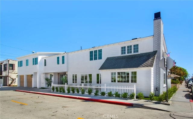 exterior space featuring a garage