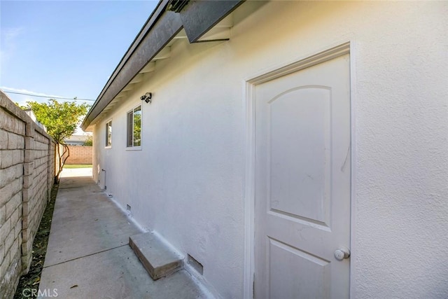 view of home's exterior featuring a patio area