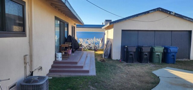 view of side of property featuring cooling unit