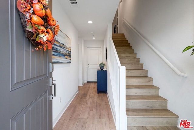 interior space featuring light wood-type flooring