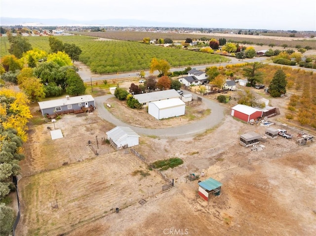 aerial view with a rural view