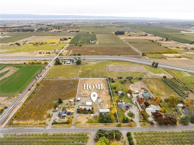 bird's eye view with a rural view