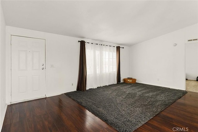 interior space featuring dark hardwood / wood-style flooring