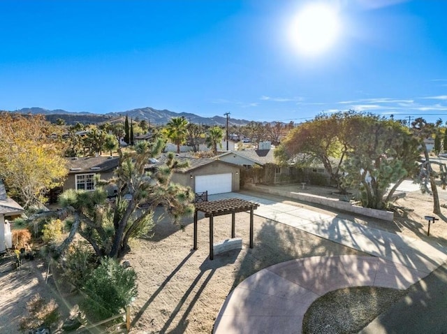 exterior space with a mountain view