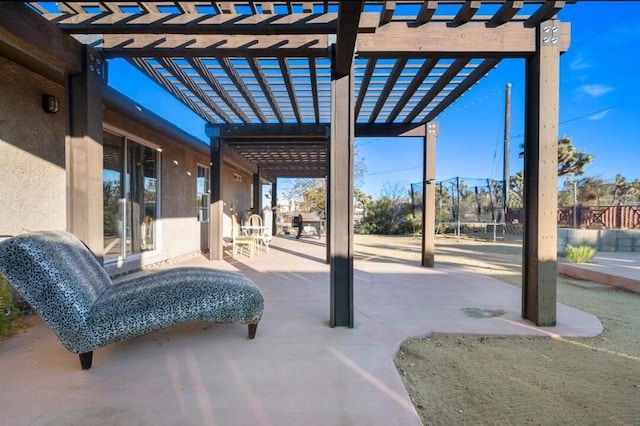 view of patio / terrace with a pergola