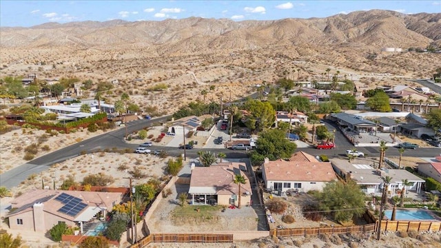 aerial view featuring a mountain view