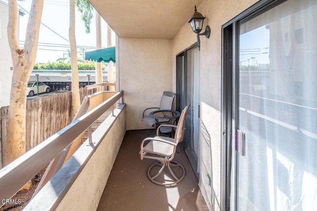 view of balcony