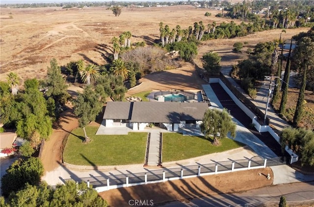 bird's eye view featuring a rural view