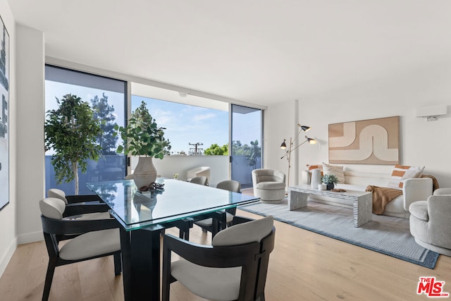 dining area featuring light hardwood / wood-style floors