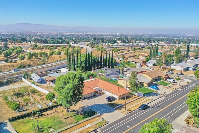 aerial view featuring a mountain view