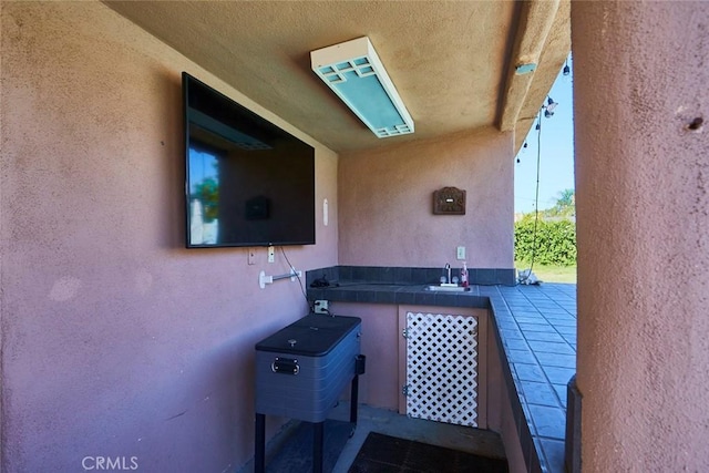 view of patio with sink