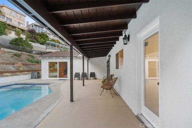 view of pool with a patio area