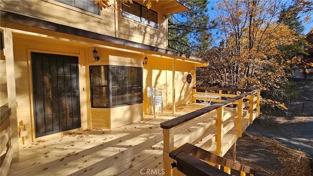 view of wooden terrace