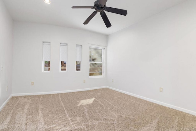 14429 Springvale St, Poway, CA 92064 - unfurnished room with baseboards, recessed lighting, a ceiling fan, and carpet floors