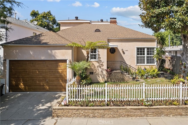 view of property with a garage