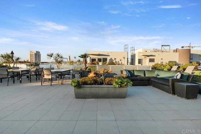 view of patio / terrace featuring an outdoor hangout area