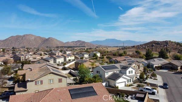 aerial view featuring a mountain view