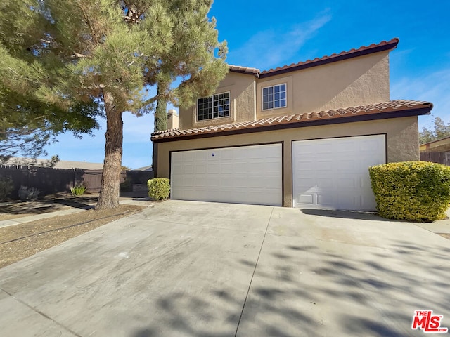 view of front facade with a garage