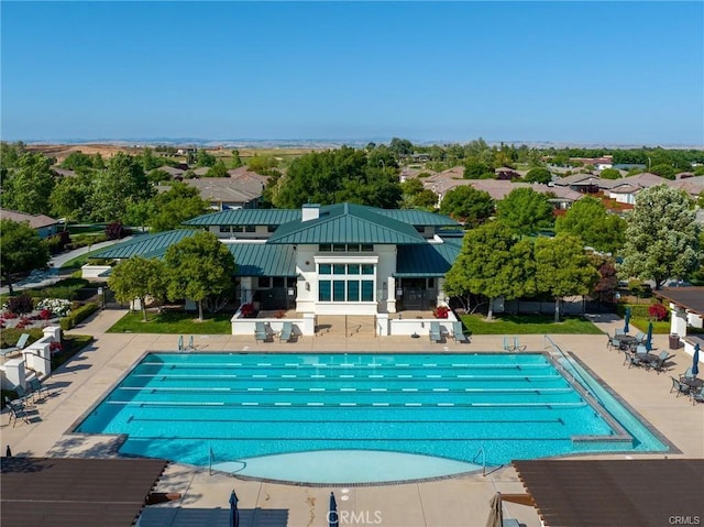 view of pool featuring a patio area