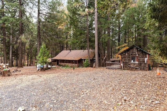 exterior space featuring a deck