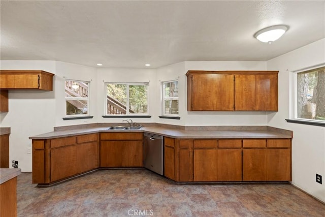 kitchen featuring dishwasher and sink