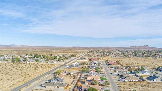 bird's eye view with a mountain view