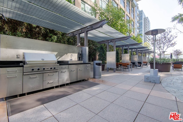 view of patio featuring area for grilling