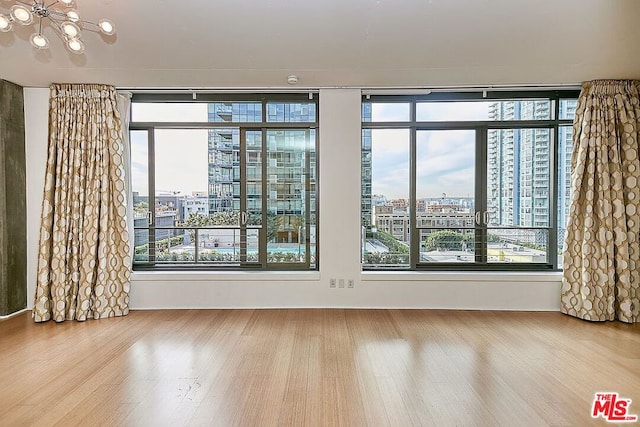 empty room featuring light hardwood / wood-style flooring