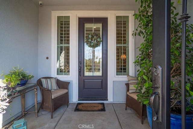 view of doorway to property