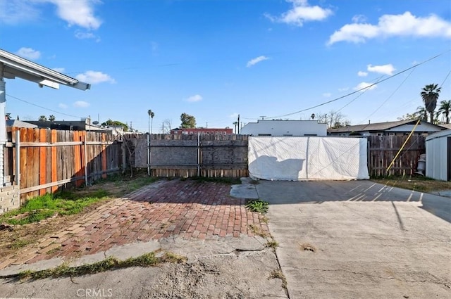 view of yard with a patio