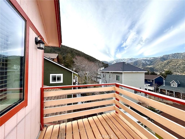 balcony with a mountain view