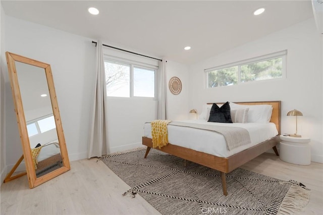 bedroom featuring light hardwood / wood-style floors