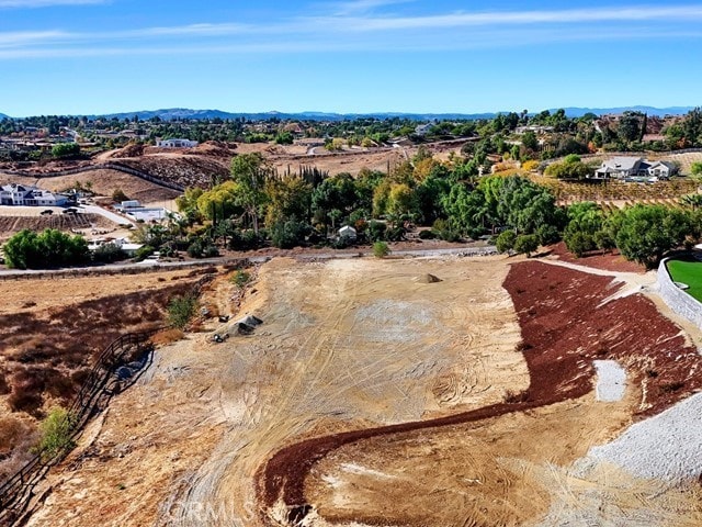 bird's eye view featuring a mountain view