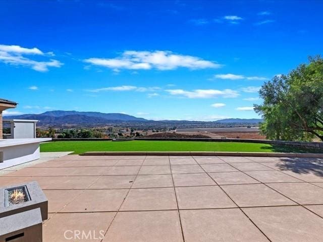 exterior space with a mountain view