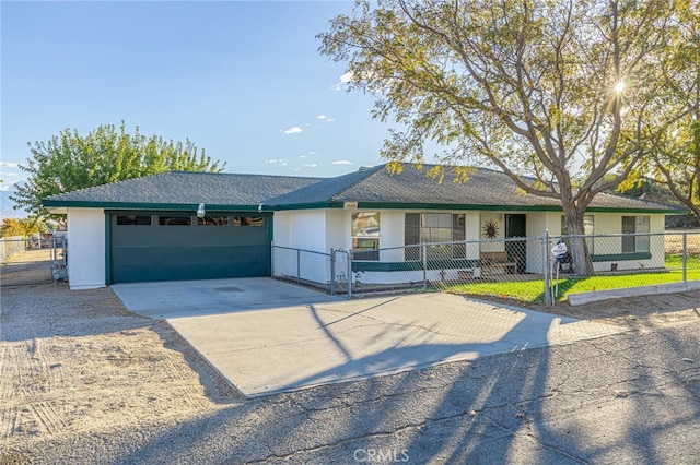 ranch-style house with a garage