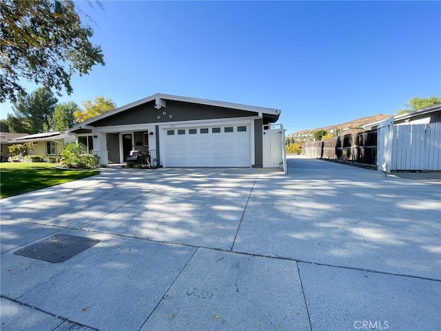 exterior space featuring a garage