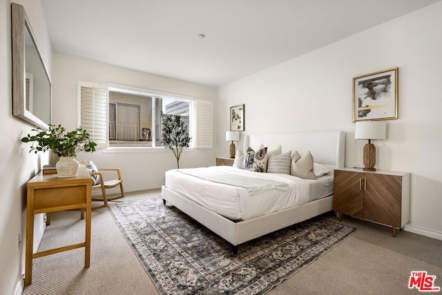 bedroom featuring carpet flooring