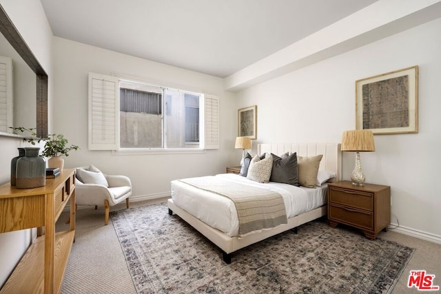 view of carpeted bedroom