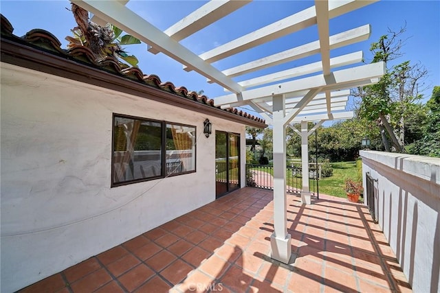 view of patio / terrace with a pergola