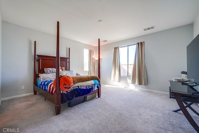 bedroom with carpet floors