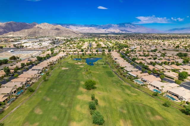 aerial view featuring a mountain view