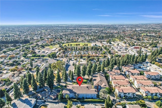 aerial view featuring a residential view