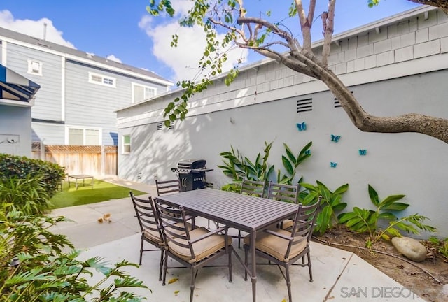 view of patio with grilling area