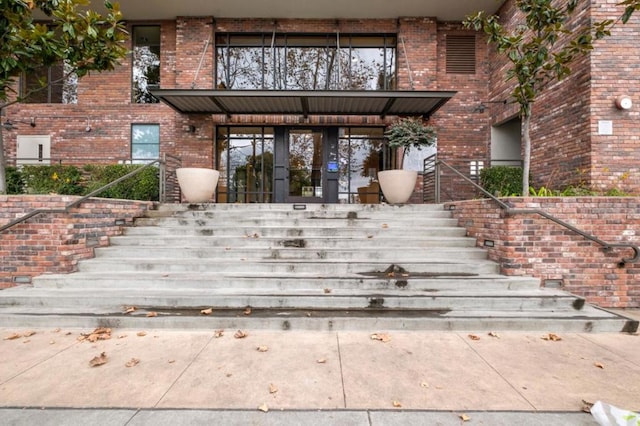 entrance to property with french doors